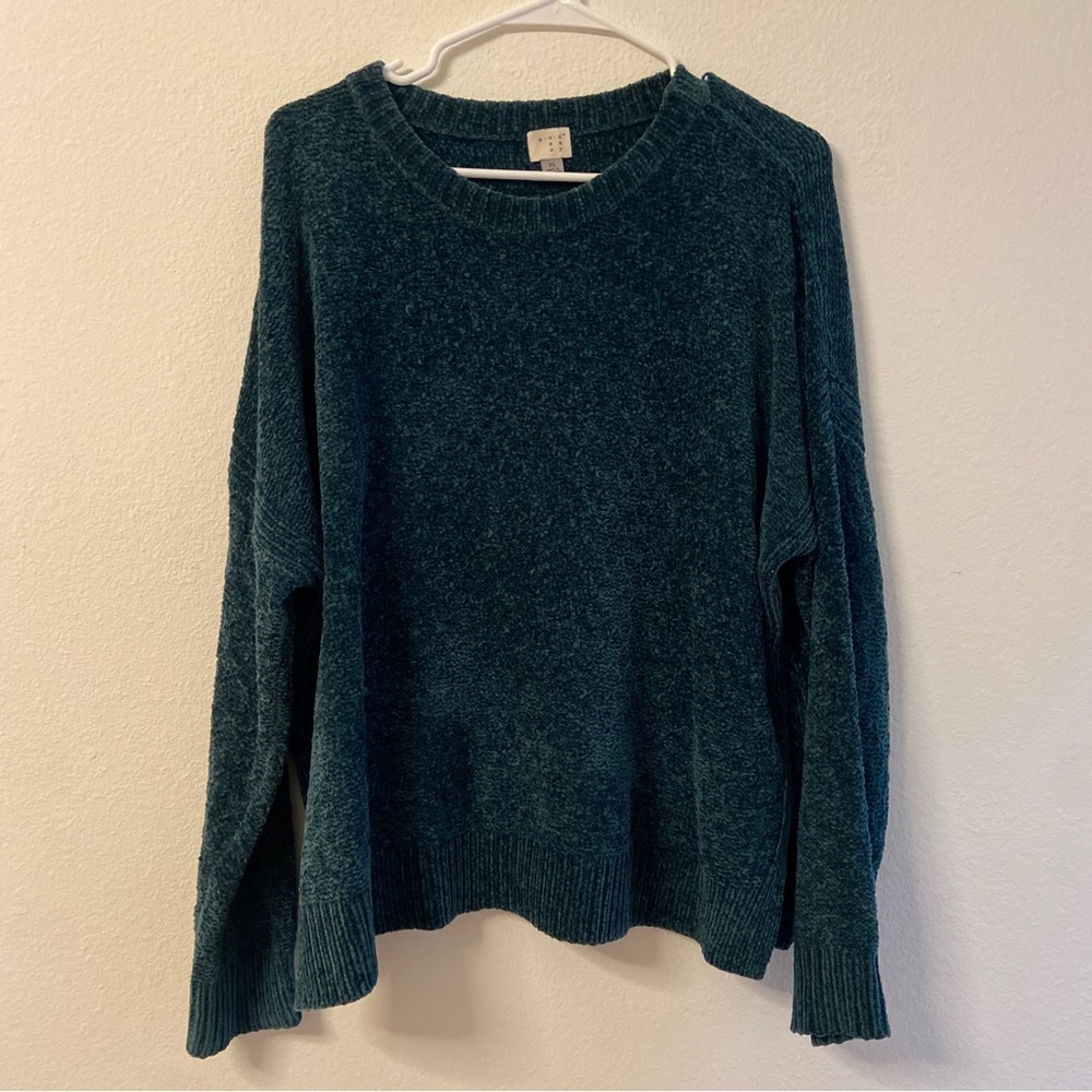 SUPER SOFT DARK GREEN SWEATER - A NEW DAY - Size XL